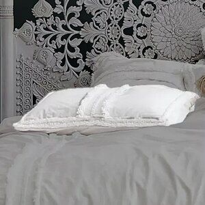 Anthropologie Mirabella White Euro Sham - New